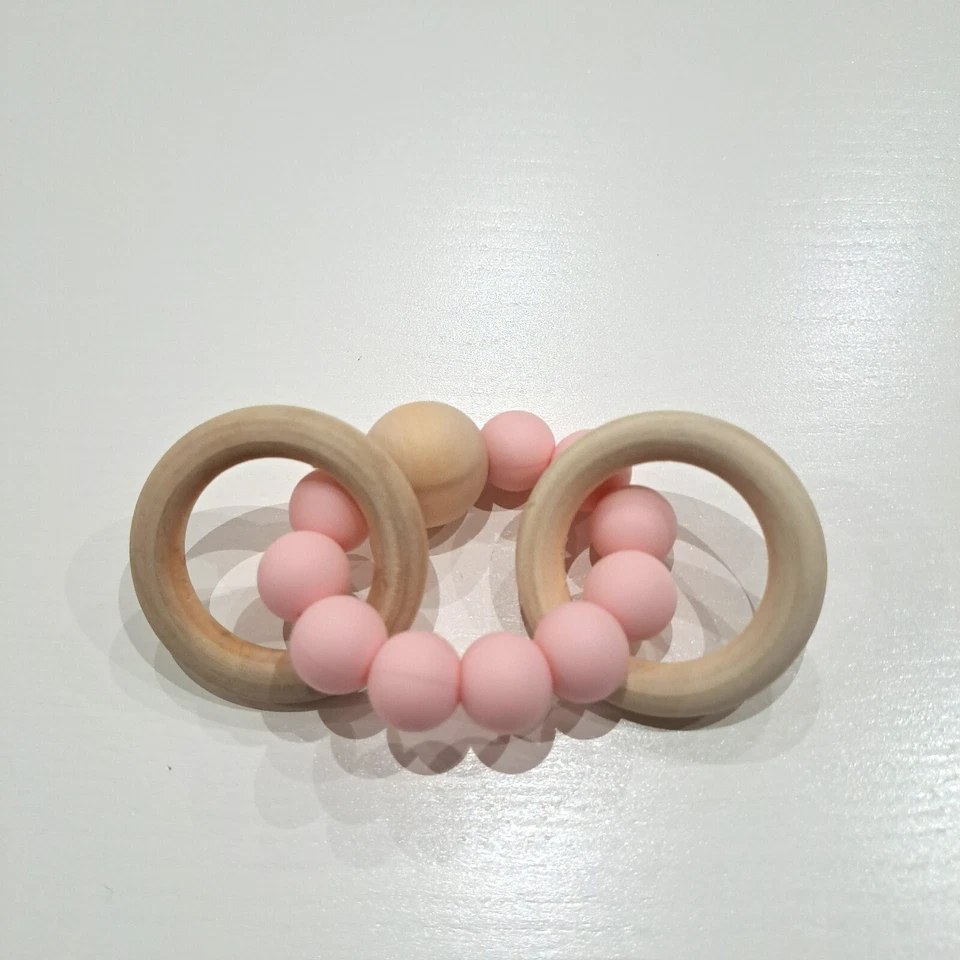 Set regalo nascita neonato "coniglio rosa" battesimo, baby shower - 5 pezzi - Immagine 3 di 4