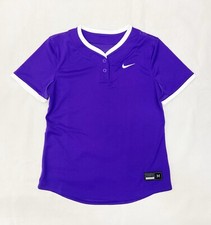 Nike Stock Team Vapor Select2 2-Button Softball Jersey Women's M Purple Shirt