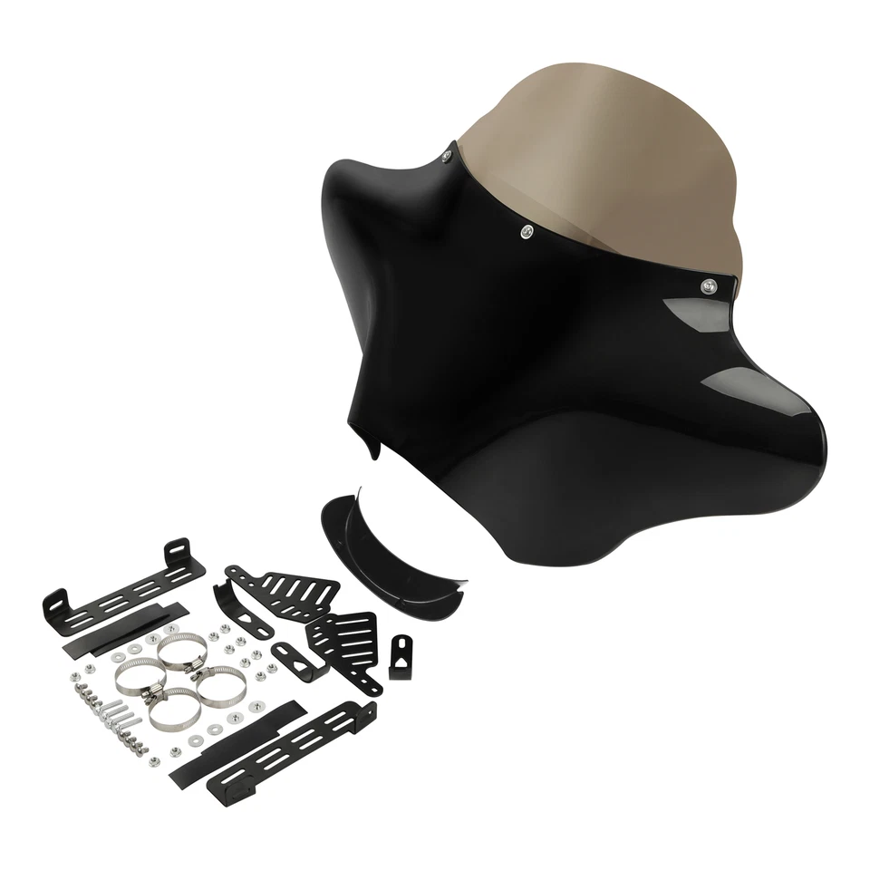 Carenado y parabrisas delantero exterior de murciélago apto para Harley Softail Heritage Classic Foto 2 de 4