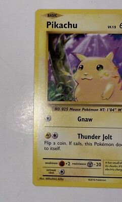 pokemon card 35 108 2016 Pokmon Evolutions Pikachu 35/108 CGC 8.5 NM/Mint+  Oblivion Collectibles Evolves from Beldum Type Pikachu [Cracked Ice Holo] #35