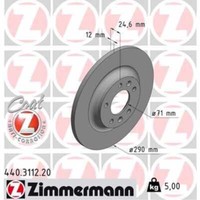 Zimmermann 2X Bremsscheibe Hinten Ø290 Mm Beschichtet FüR Peugeot 407 SW 6E_
