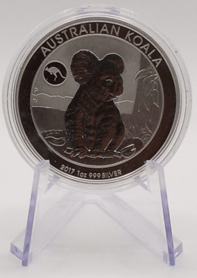  2017 Australian Koala w/ Kangaroo Privy 1oz .999 Fine Silver BU in Capsule