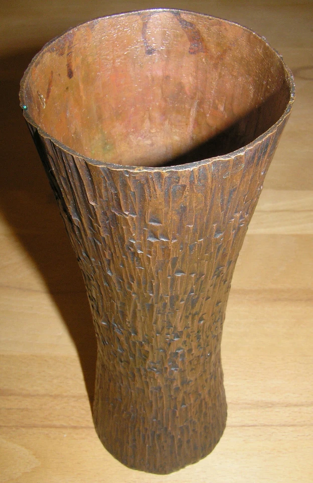 Massive KUPFER-VASE + H. 22cm + VINTAGE 1970er + TOP - Bild 2 von 3