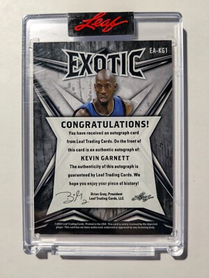 Kevin Garnett Leaf 1⁄1 Auto - Signature Series KEVIN Autograph NBA 