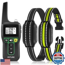 Peture Dog Bark Shock Collar, 3300FT Bark and Shock Collar Combo with Beep, V