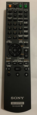 Sony AV System Remote Control Model RM-ADU007 Tested Working