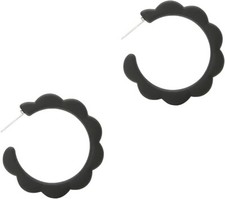 Acrylic Flower Hoop Earrings Lightweight Floral Open Hoops Candy Color Hoop