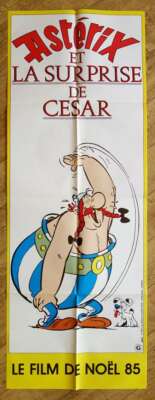 ASTERIX AND CAESAR obelix original door panel french movie poster '85