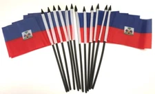Pack of 12 4x6 inch Country Polyester Miniature Office Desk & Little Table Flags