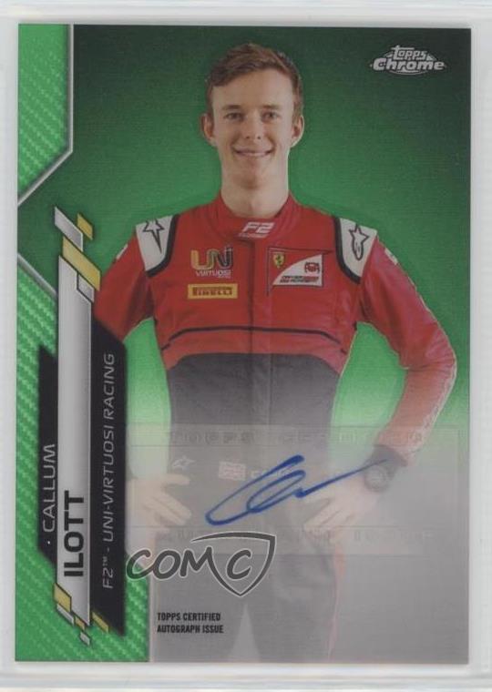 2020 Topps Chrome Formula 1 Auto Green Refractor /99 Callum Ilott #F1A-CI Auto