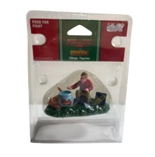 LEMAX Food for Fishy Goldfish Bowl & Cat Christmas Village Figure 62460 HTF New