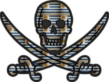 Pirate Sticker Jack Rackham Calico Flag Country ROU Uruguay