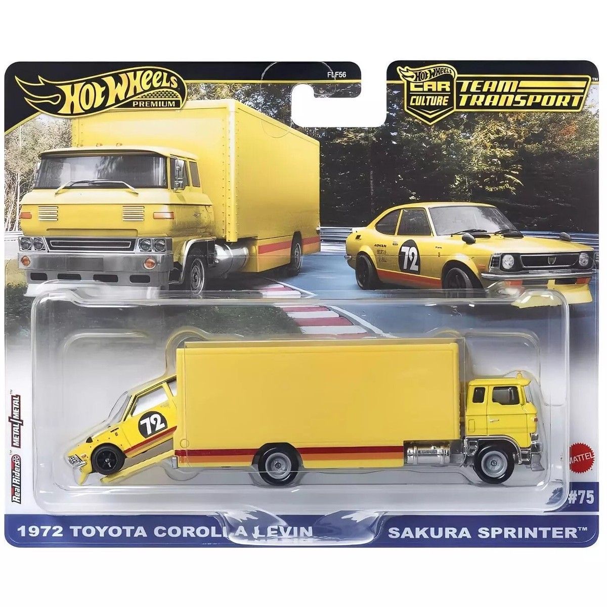 Hot Wheels Premium - Team Transport #75 1972 Toyota Corolla Levin