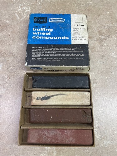 Vintage Sears Craftsman No.9-2896 Set of 4 Buffing Wheel Compounds