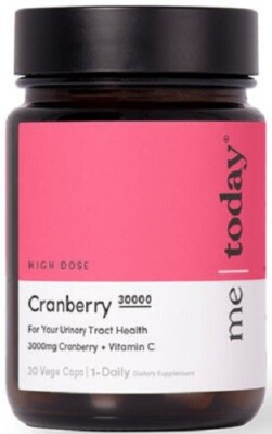 Me Today Cranberry 30000 Veg Caps 30 + Vit C for Bladder Health  -  made in NZ