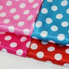 1 Yard 2cm large polka dot fabric polyester satin charmeuse diy sewing material