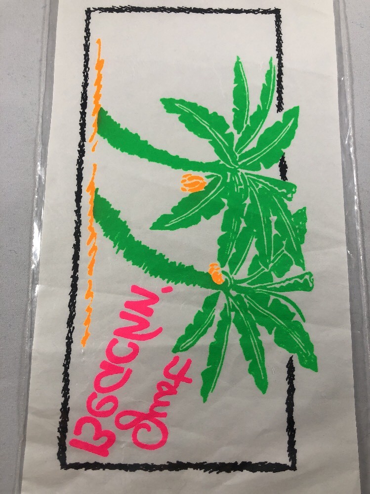 Vtg 1989 TOPIX Neon Iron-on Transfer 3.5