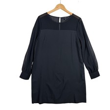 Banana Republic Long Sleeve Shift Dress size 14 Black