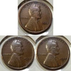 Lot of (3) Lincoln Wheat Cents: 1928-P 1928-D, 1928-S - F/VF, G+, F Obverse