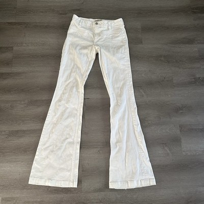 ZARA BASIC Z1975 DENIM White Genuine Quality Jeans 4 Logo Button Size 2