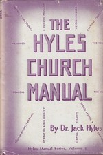 Jack Hyles THE HYLES CHURCH MANUAL HC Book