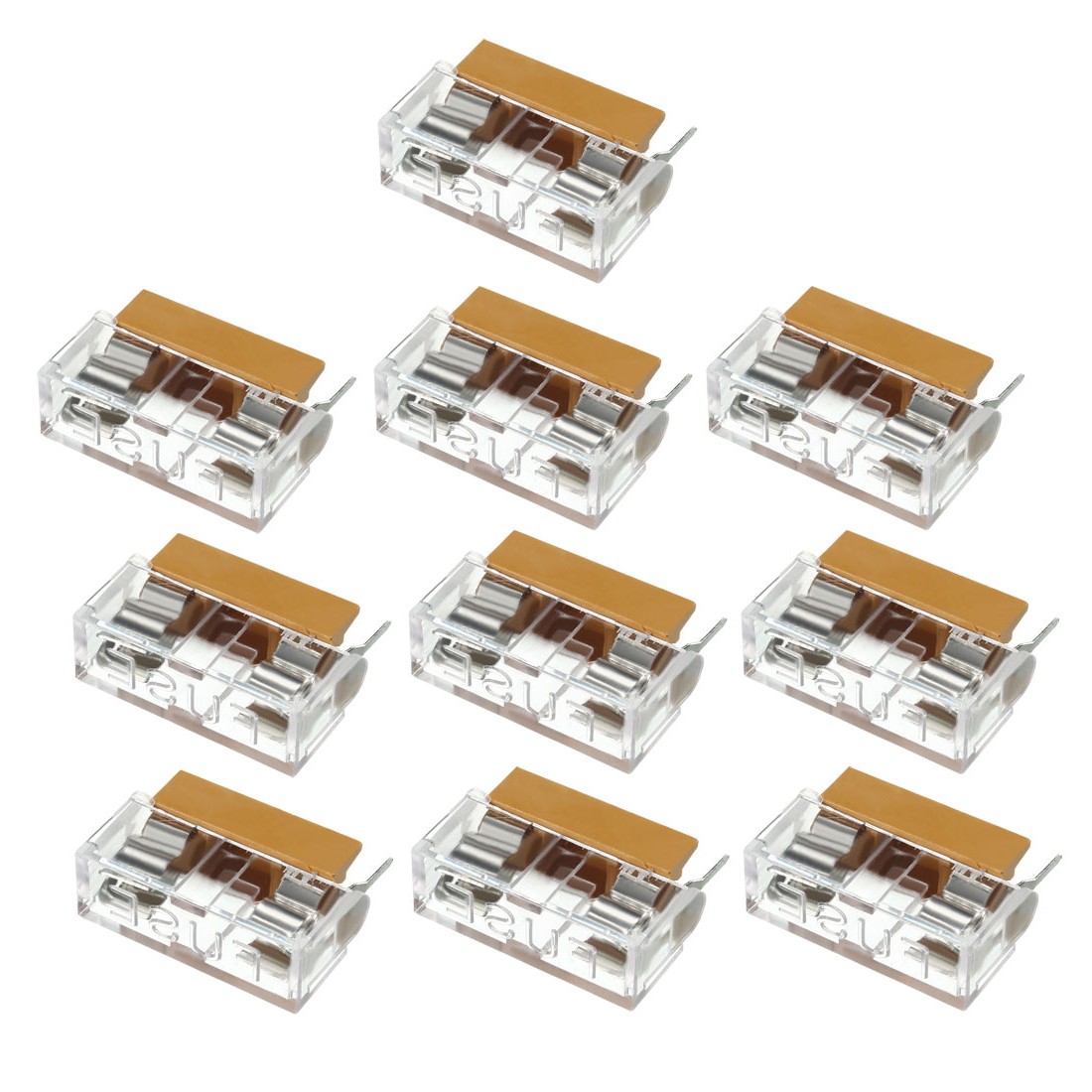 10 Pack 250V 6A Dual Terminals 5 x 20mm Fuse PCB Panel Mount Holder Case