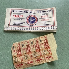 Vintage 1930s Standard Oil Company Coupon Book Gas Station