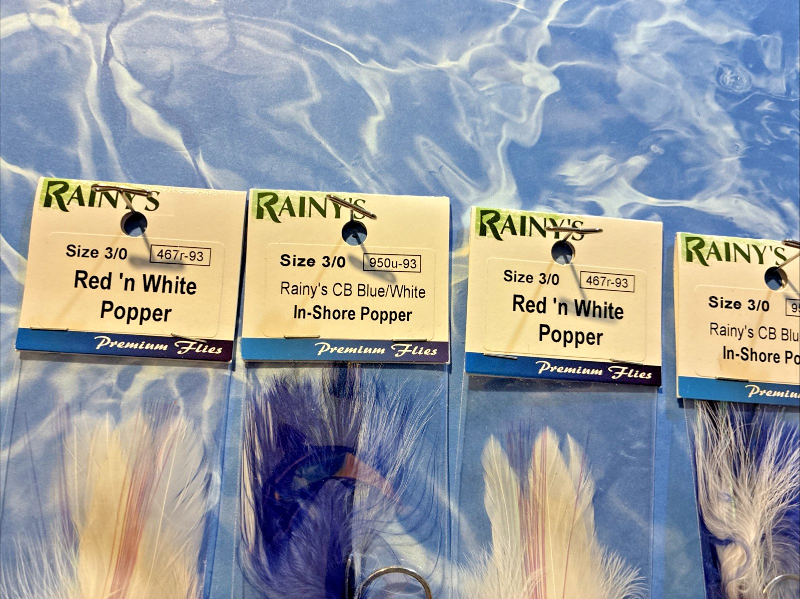 Rainyโs Fly Fishing ๐ฅ LOT OF 4 ๐ฅ Poppers 3/0 Inshore Saltwater Fishing (AG) - Image 2
