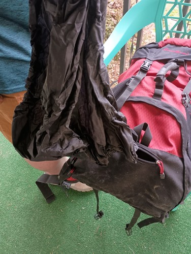 Eddie Bauer Large BlackRed Backpacking Hiking Backpack with lumbar ...