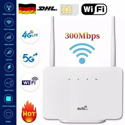 MARKENLOS CPE106-E 4G LTE Router SIM Karte WLAN Router 300 Mbit/s WLAN, SIM-Kartensteck DE
