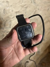 Fitbit Activity Tracker Wristband Black Silver Silicone Metal