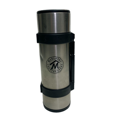 Marlboro Country Store Hot & Cold THERMOS 1.1 Qt Stainless-Steel Vacuum Bottle