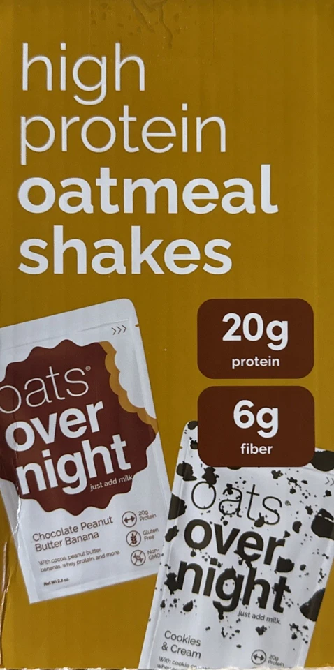 Avena durante la noche, galletas y crema y chocolate PB plátano (paquete de 14 + botella licuadora) Foto 3 de 3