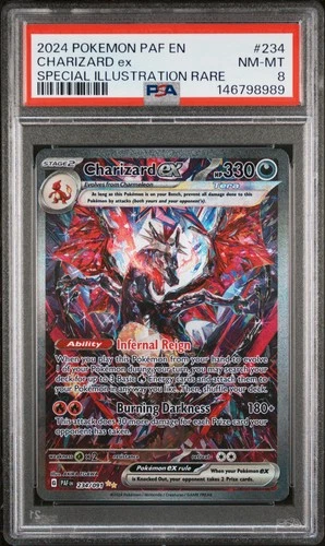 2024 POKEMON PAF EN-PALDEAN FATES SPECIAL ILLUSTRATION RARE CHARIZARD EX PSA 8
