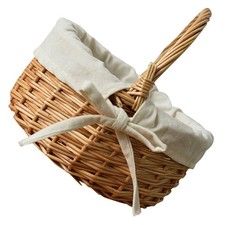 Kinder-Picknickkorb, kleiner Picknickkorb, gewebter Picknickkorb, süßer