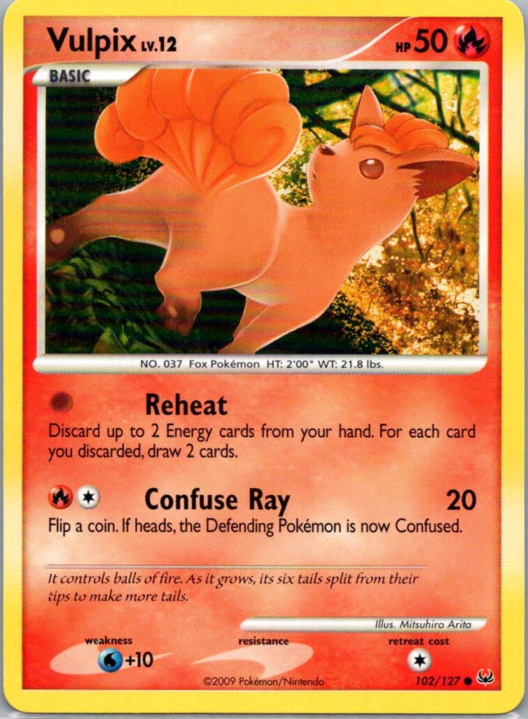 Pokemon TCG Vulpix 102/127 Platinum NM