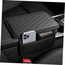 Center Console Cover with 2 Storage Bags, Universal Arm Cover for Car Pad black