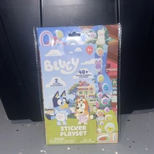 Horizon Group Bluey Sticker Playset 2 Scenes with 40 Reusable Puffy Stickers