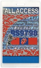 Rolling Stones 1997 Bridges to Babylon All Access Laminated Backstage Pass