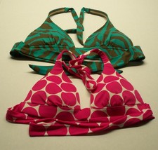 2 Vintage Victoria's Secret Push Up Halters - Bikini Swimsuit Tops size M
