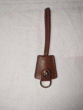 Authentic Coach leather brown keychain fob