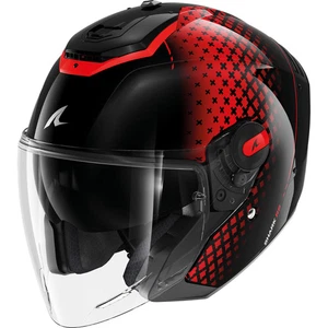 Shark RS Jet Motorcycle Motorbike Helmet - Stride Black / Red / Anthracite