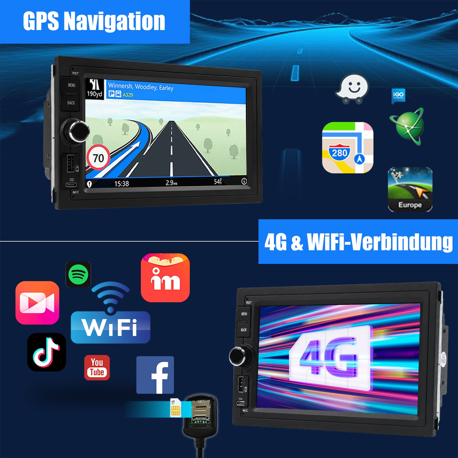 DAB+ 6+128G Android 16 autoradio carplay navigatore per VW Polo 9N Golf 4 Passat B5 T5 foto 6