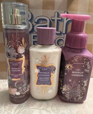 Bath  Body Works Moonlit Goddess Body Mist lotion hand Soap Set Of 3 New