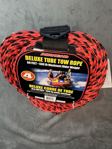 Set of 2 Airhead Deluxe 4-Rider Tube Tow 60-Feet Rope Towable Water Sports CS1L - Picture 5 of 5