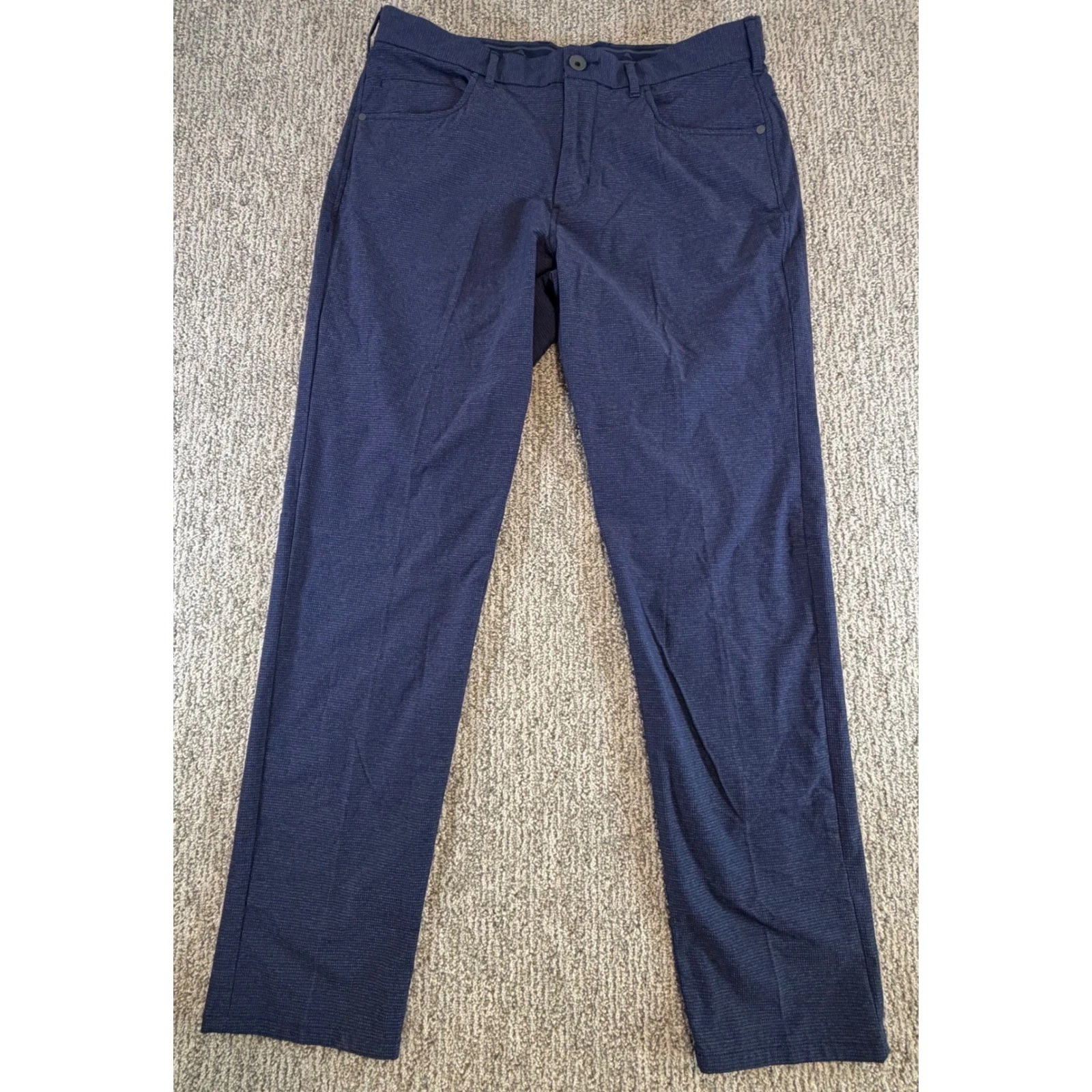 Tommy Bahama Golf Pants Mens 34x32* Blue Boracay Performance Micro Grid Stretch