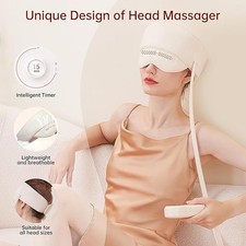 Electric 3D Head Massager Kneading 3 Hot Compress Levels Head Eye Massager Keep