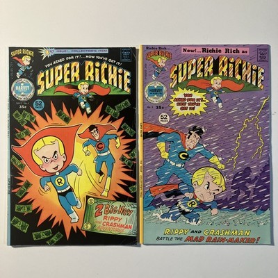 Lot of 2 Super Richie #1 & #3 1975 Richie Rich Average Fine 6.0 Harvey Comics
