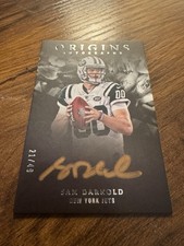 2018 Panini Origins - Sam Darnold Rookie RC On Card AUTO numbered #21/49. rookie card picture