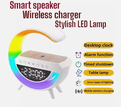 BT-3401 LED Wireless Charging Speaker - Smarte LED Lampe, Wecker & UKW Radio